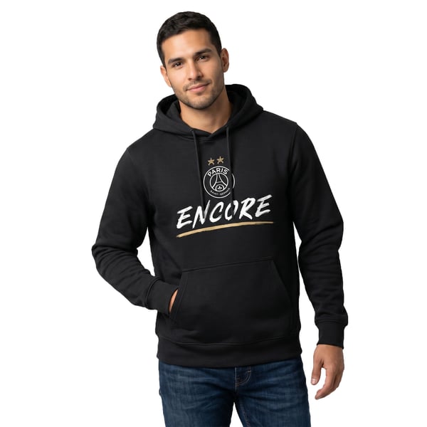 Sweat à capuche PSG Étoile Eiffel Encore - Noir