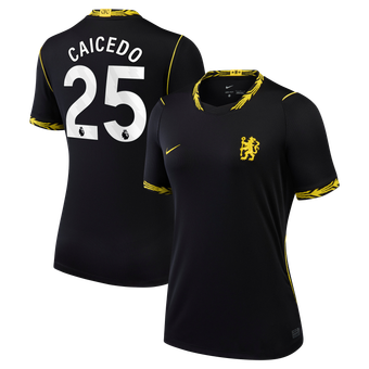 Women's Nike Moisés Caicedo Black Chelsea 2026/27 Away Stadium Replica Jersey