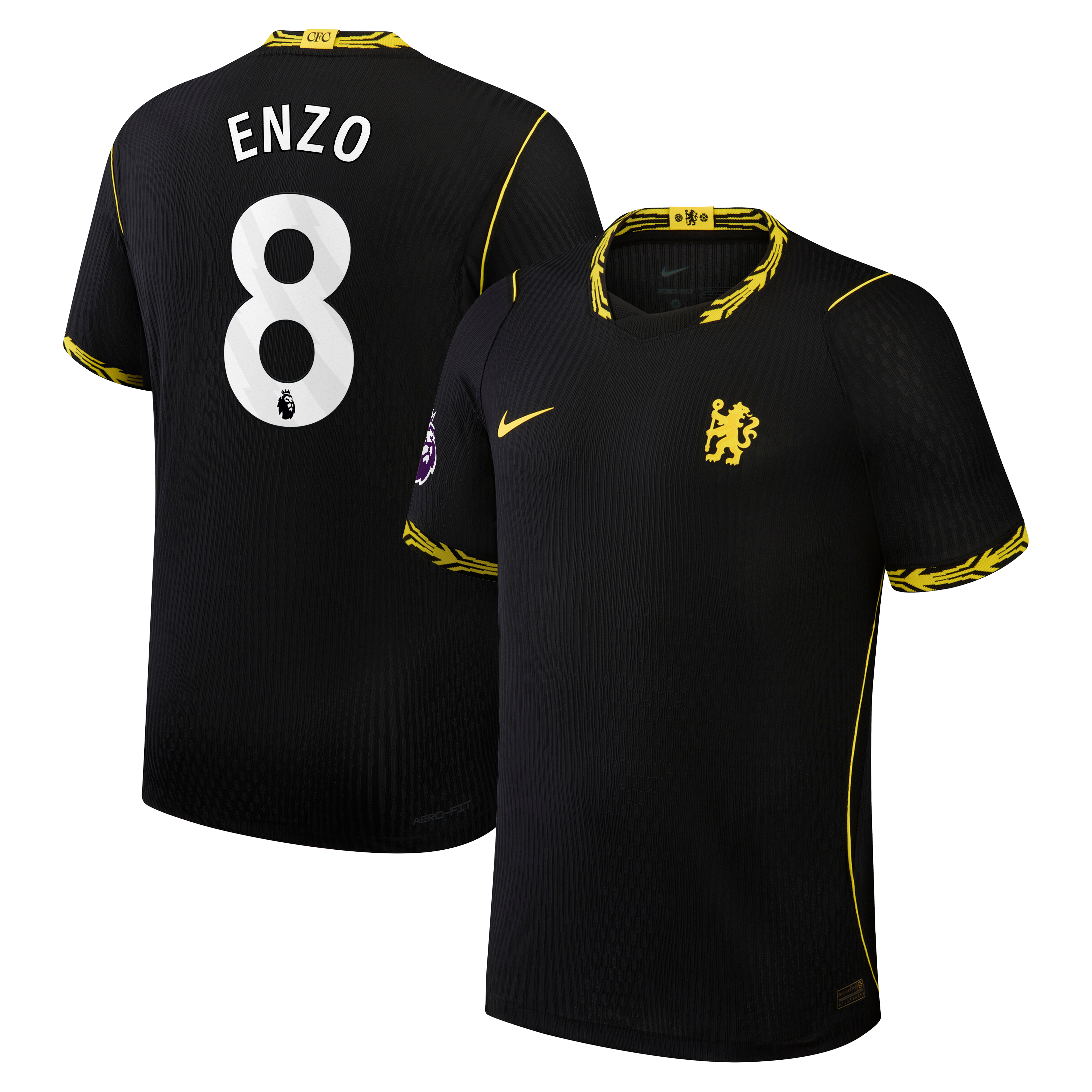 Men's Nike Enzo Fernández Black Chelsea 2026/27 Away Match Authentic Jersey