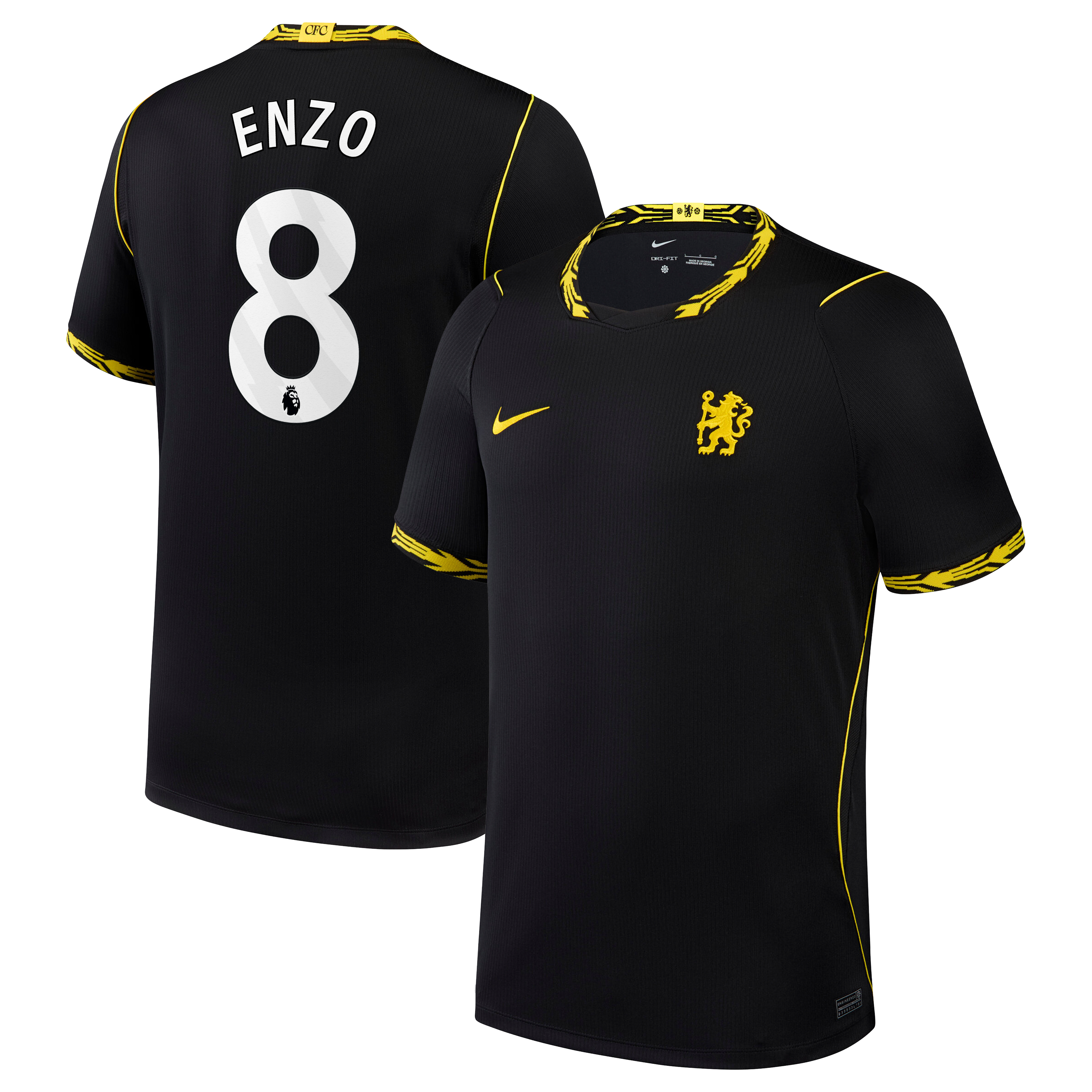 Men's Nike Enzo Fernández Black Chelsea 2026/27 Away Stadium Replica Jersey