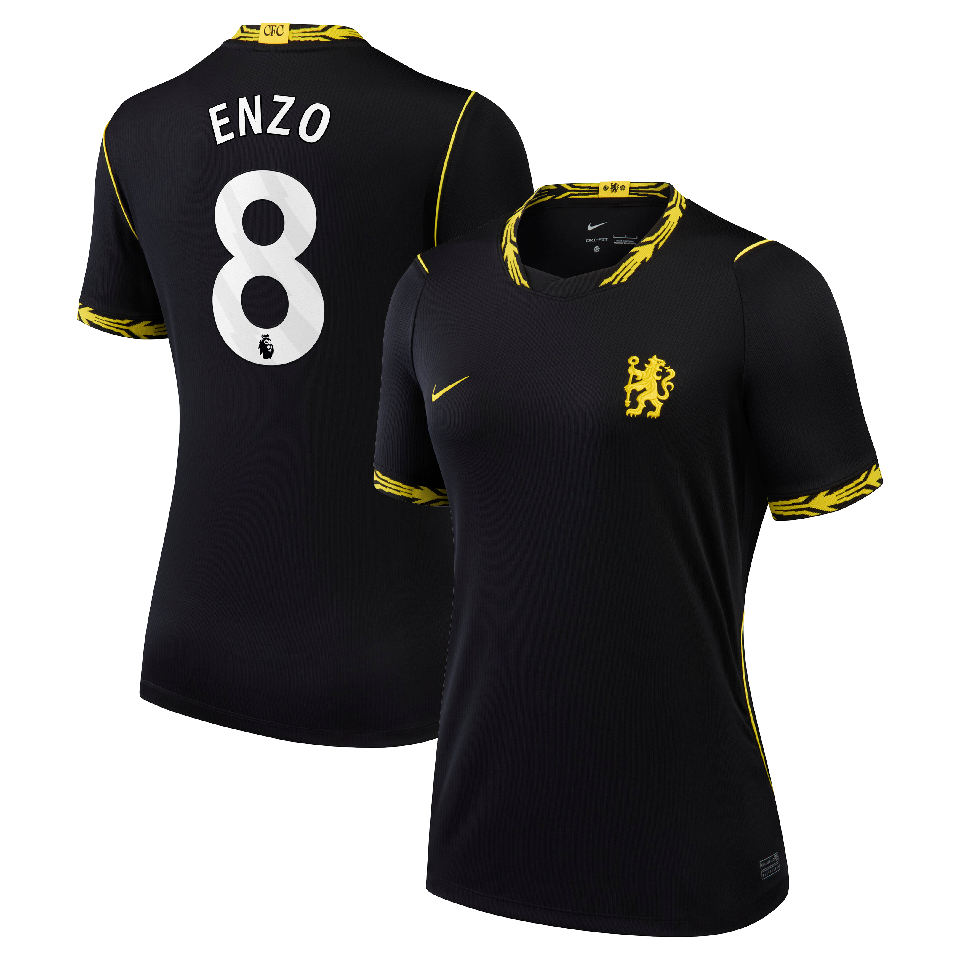 Women's Nike Enzo Fernández Black Chelsea 2026/27 Away Stadium Replica Jersey