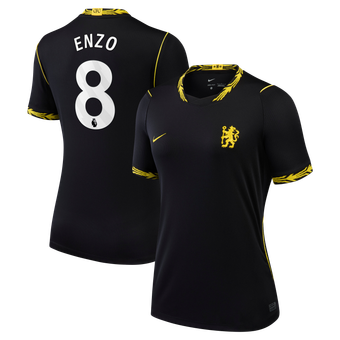 Women's Nike Enzo Fernández Black Chelsea 2026/27 Away Stadium Replica Jersey