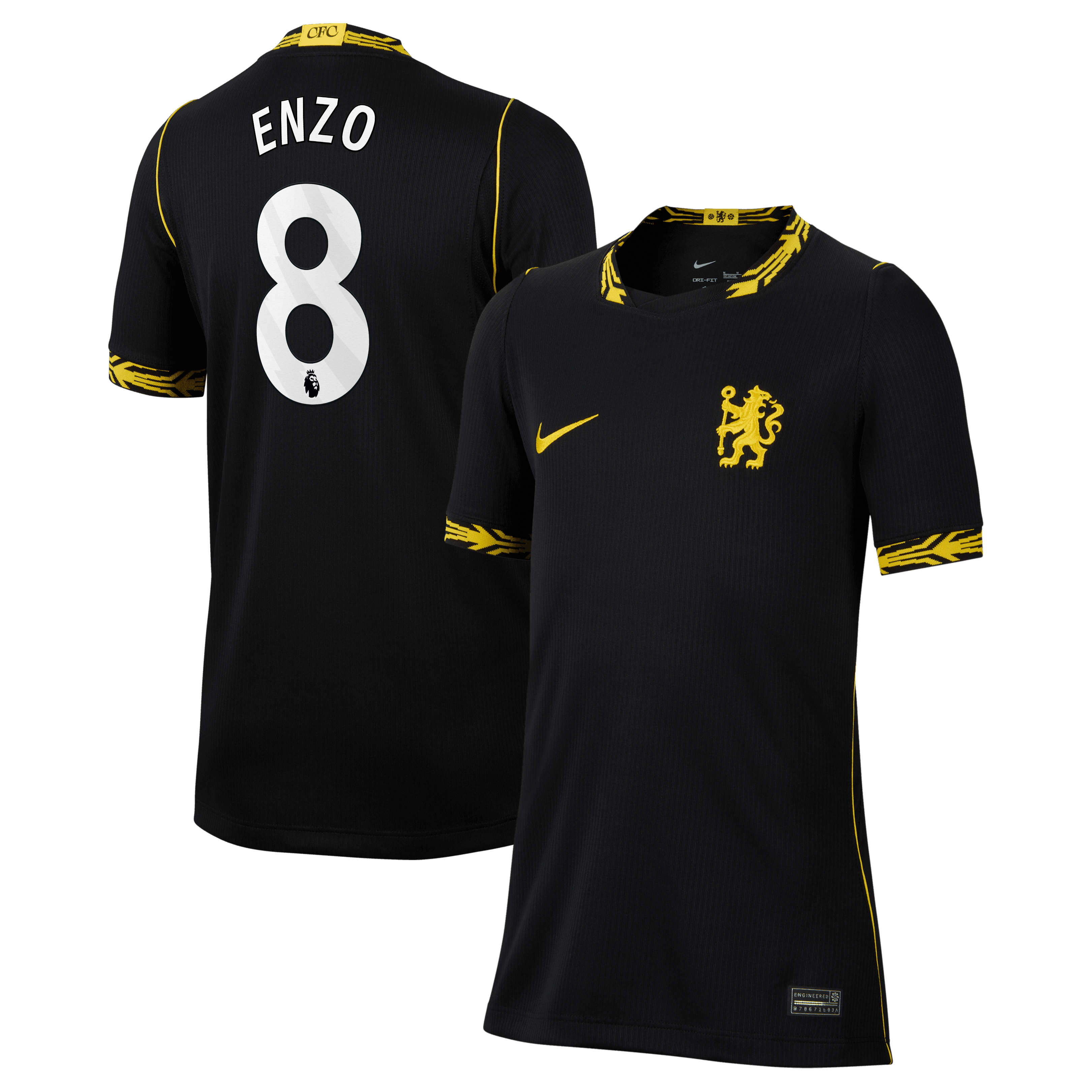 Youth Nike Enzo Fernández Black Chelsea 2026/27 Away Stadium Replica Jersey