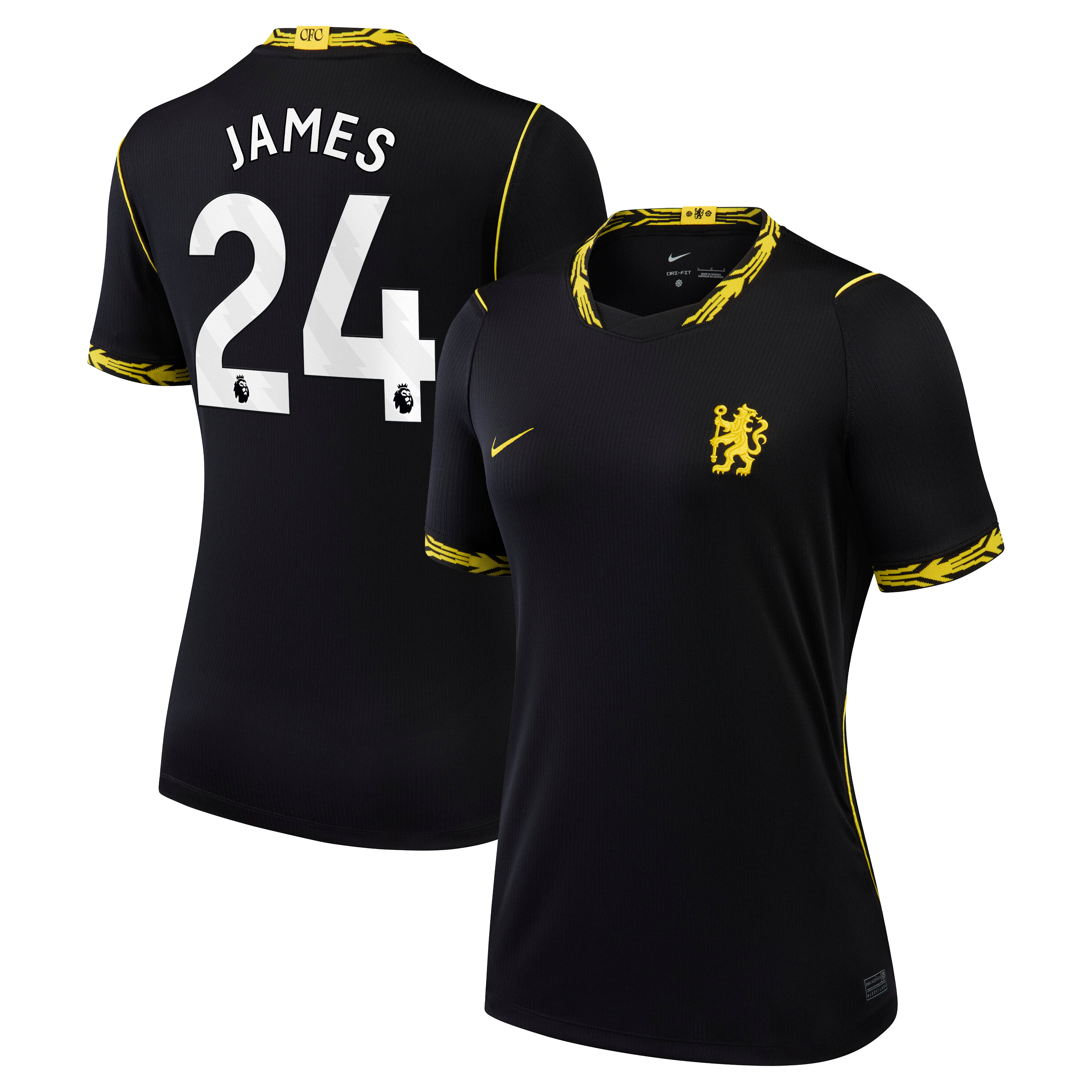 Women's Nike Reece James Black Chelsea 2026/27 Away Stadium Replica Jersey