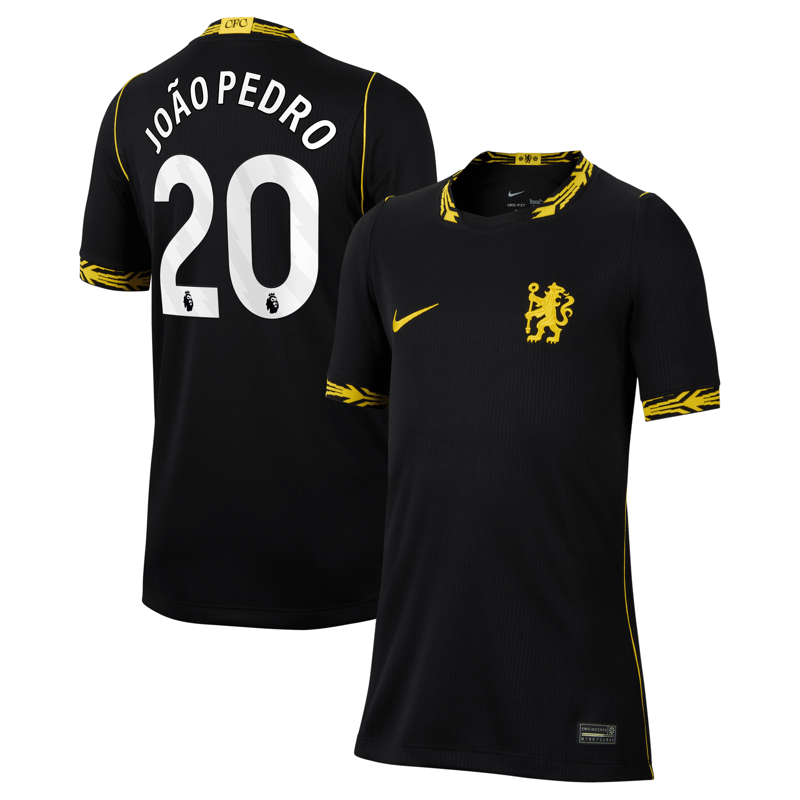Youth Nike João Pedro Black Chelsea 2026/27 Away Stadium Replica Jersey