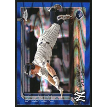 2025 Topps Chrome Blue RayWave Refractors #162 Anthony Volpe