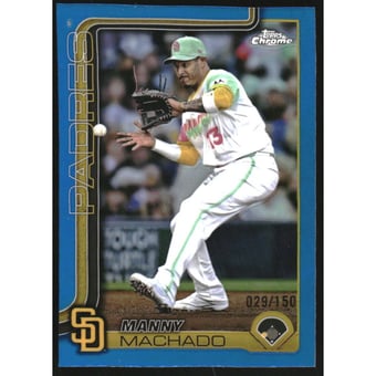 2025 Topps Chrome Blue Refractors #53 Manny Machado
