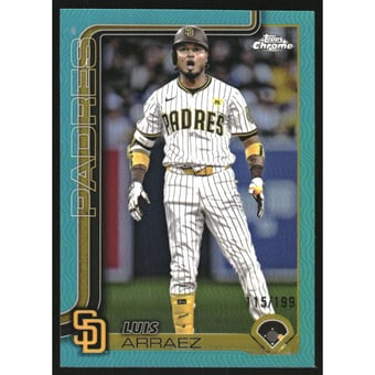 2025 Topps Chrome Aqua Refractors #216 Luis Arraez
