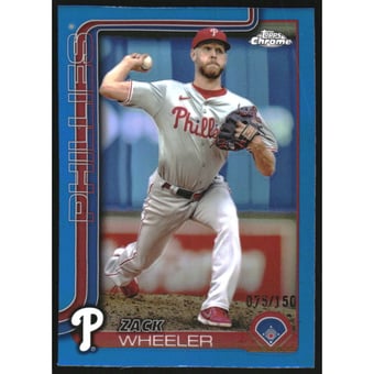 2025 Topps Chrome Blue Refractors #189 Zack Wheeler