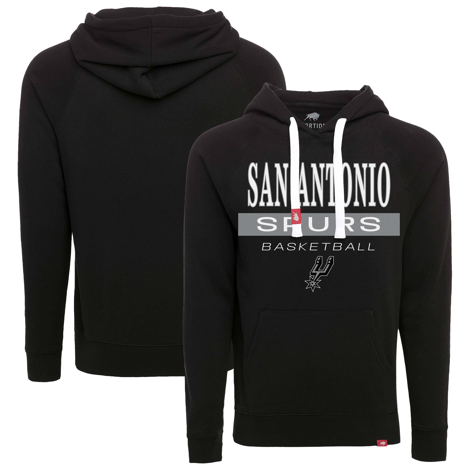 Unisex Sportiqe Black San Antonio Spurs Olsen Russell Tri-Blend Hoodie