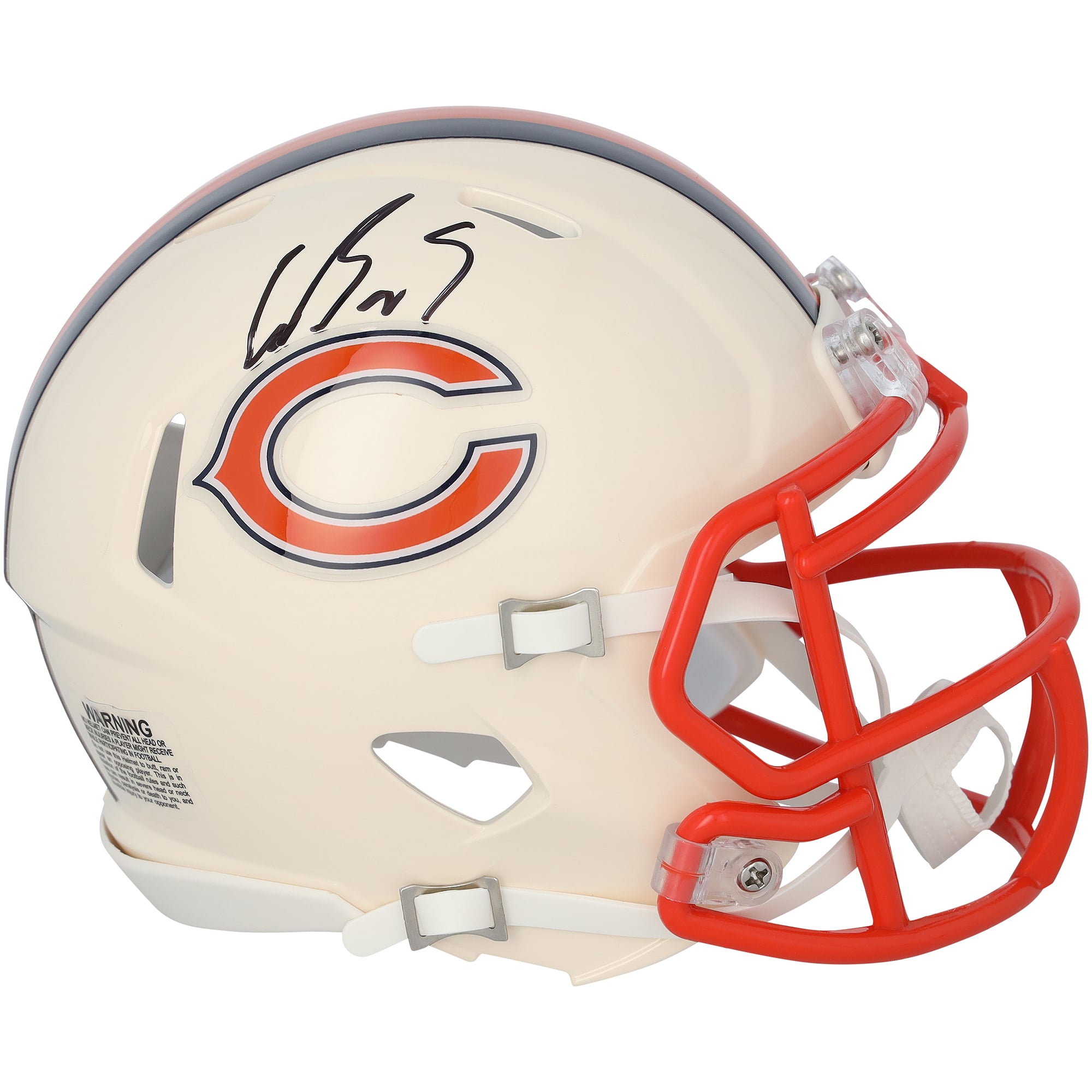 Luther Burden III Chicago Bears Autographed Riddell Retro Speed Mini Helmet