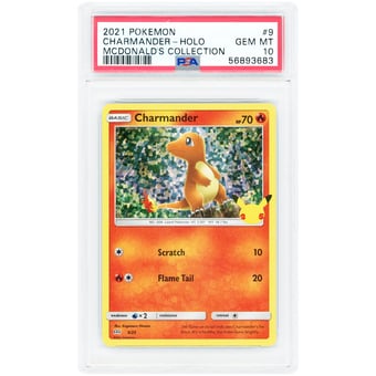 Charmander 2021 Pokemon McDonald's 25th Anniversary Promo #9 PSA Authenticated 10 Card