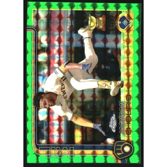 2025 Topps Chrome Green Geometric Refractors #262 Jackson Chourio