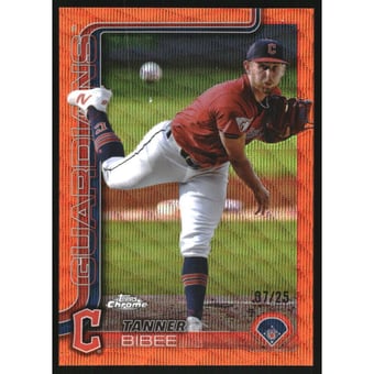 2025 Topps Chrome Orange Wave Refractors #236 Tanner Bibee