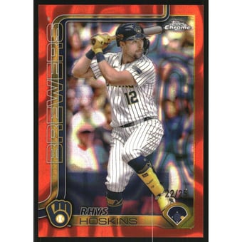 2025 Topps Chrome Orange Lava Refractors #98 Rhys Hoskins