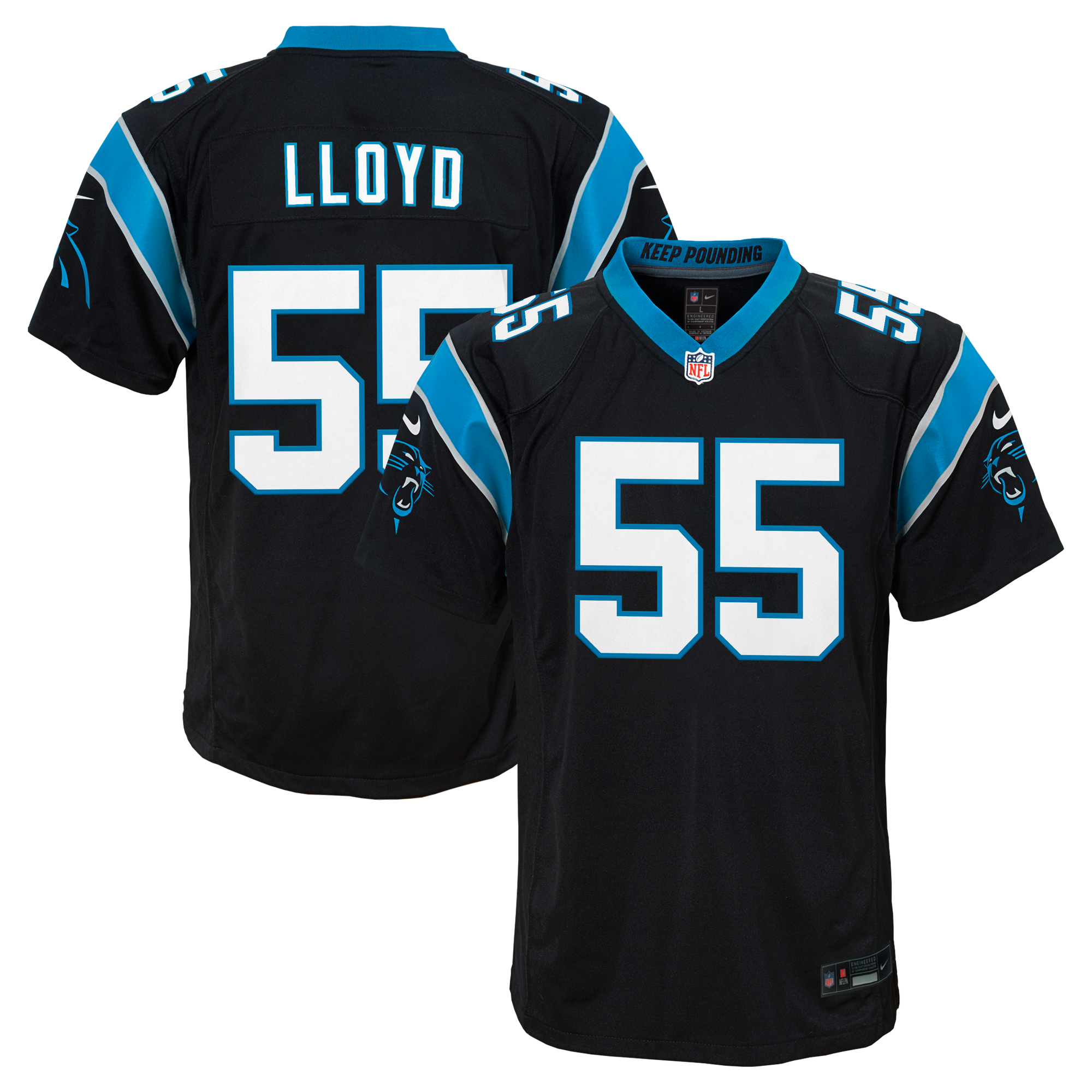 Camiseta de juego Nike de los Carolina Panthers - Devin Lloyd - Juvenil: retailer-supplied image