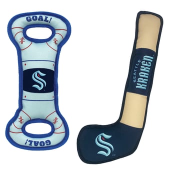 Seattle Kraken Pet Tug Toy Two-Piece Bundle