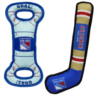 New York Rangers Pet Tug Toy Two-Piece Bundle