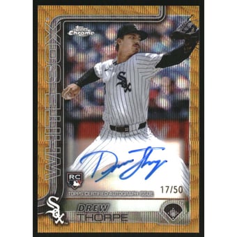 2025 Topps Chrome Rookie Autographs Gold Wave Refractors #RADT Drew Thorpe