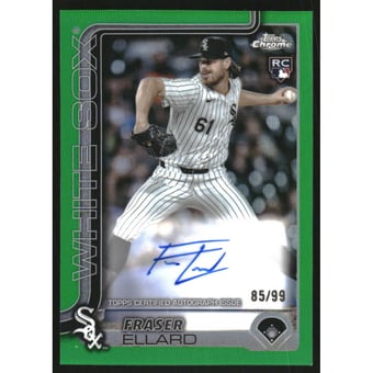 2025 Topps Chrome Rookie Autographs Green Refractors #RAFE Fraser Ellard