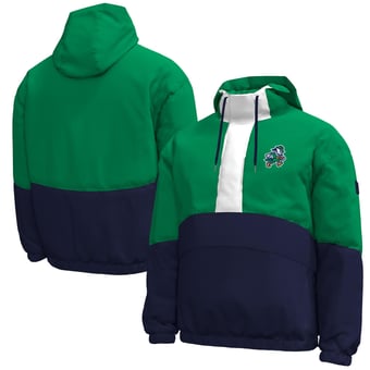 Men's Under Armour #1 Kelly Green Notre Dame Fighting Irish Irish Wear Green Expanse Half-Zip Jacket