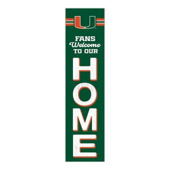 "Miami Hurricanes 48"" Welcome to Our Home Leaner"