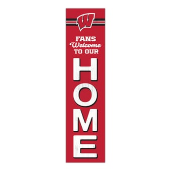 "Wisconsin Badgers 48"" Welcome to Our Home Leaner"