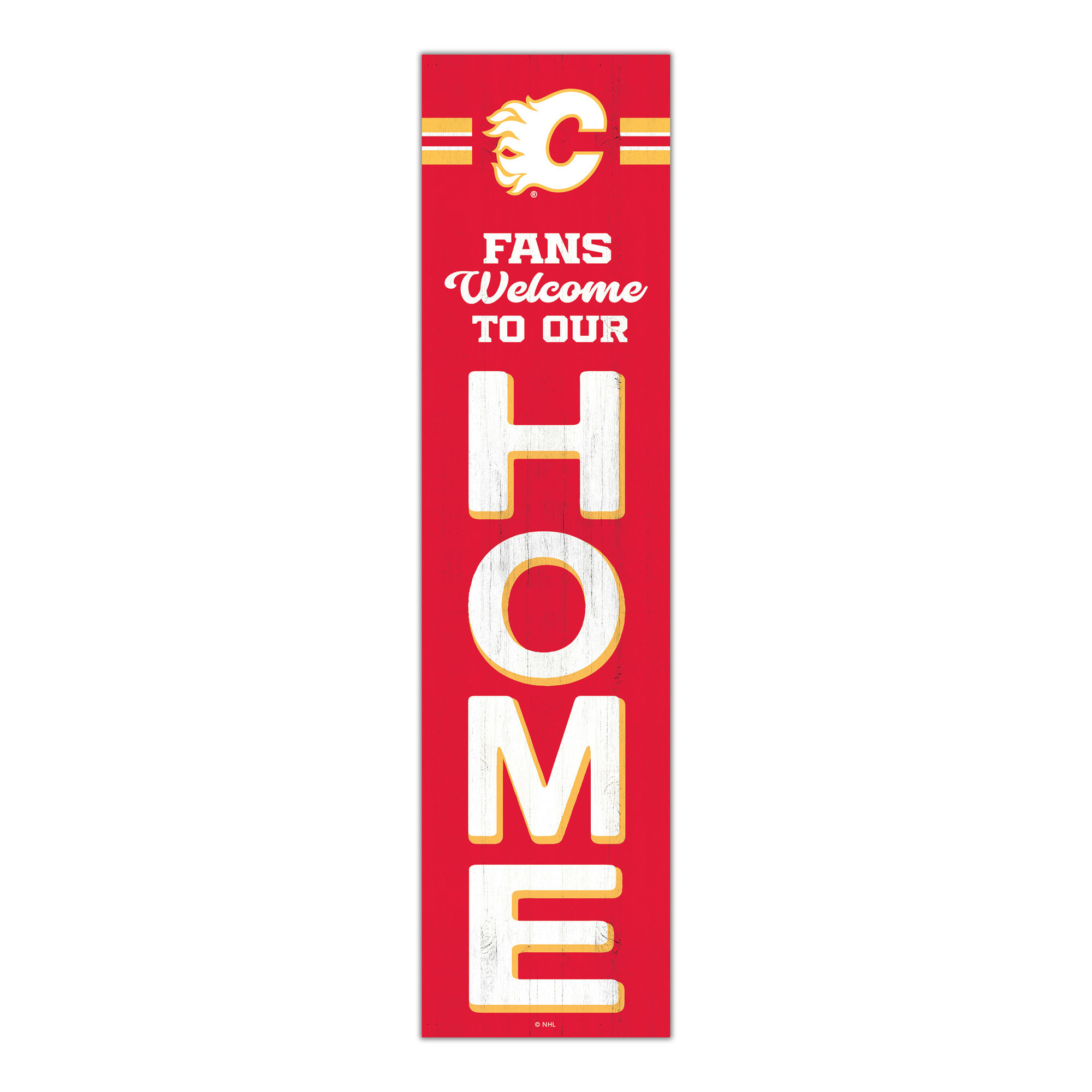 Calgary Flames 48" Welcome to Our Home Leaner