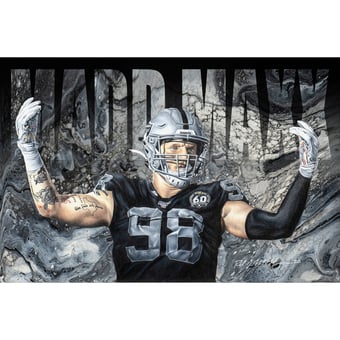 Las Vegas Raiders Limited-Edition Maxx Crosby "Mad Maxx Crosby" Canvas Print
