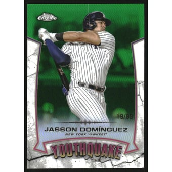 2025 Topps Chrome Youthquake Green Refractors #YQ45 Jasson Dominguez
