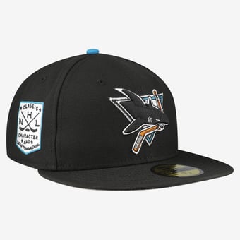Men's New Era Black San Jose Sharks Vintage Pack 59FIFTY Fitted Hat
