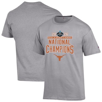 Unisex Champion Gray Texas Longhorns 2026 NCAA Women's Rowing National Champions T-Shirt