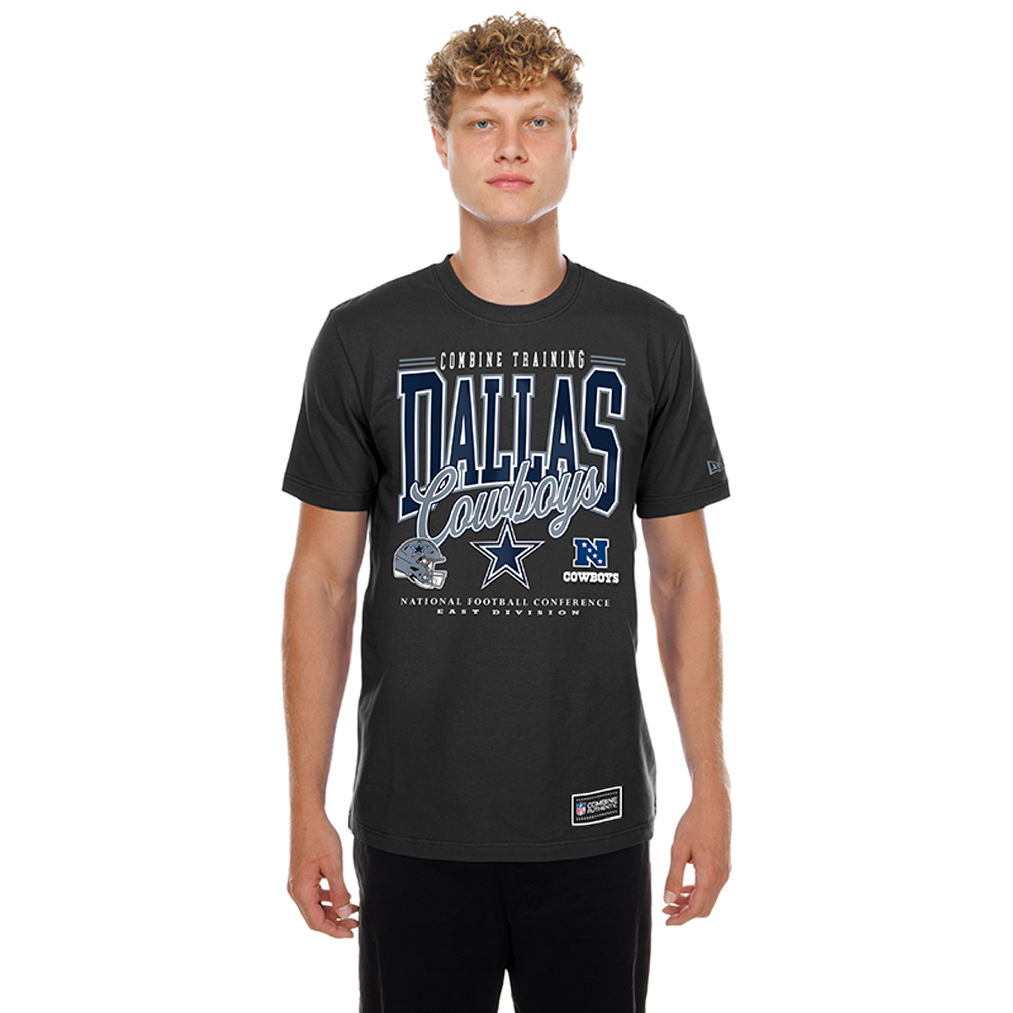 New Era Men's Black Dallas Cowboys Combine Authentic T-Shirt - Black