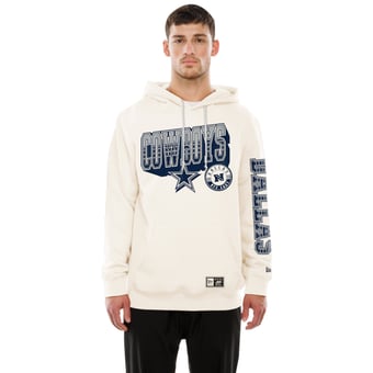 Men's New Era  Cream Dallas Cowboys Dune Dust Hoodie