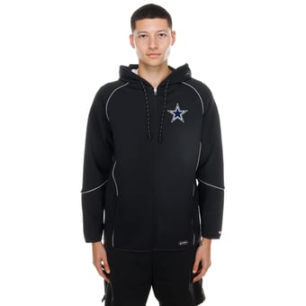 Men's New Era  Black Dallas Cowboys Combine Authentic Raglan Full-Zip Hoodie