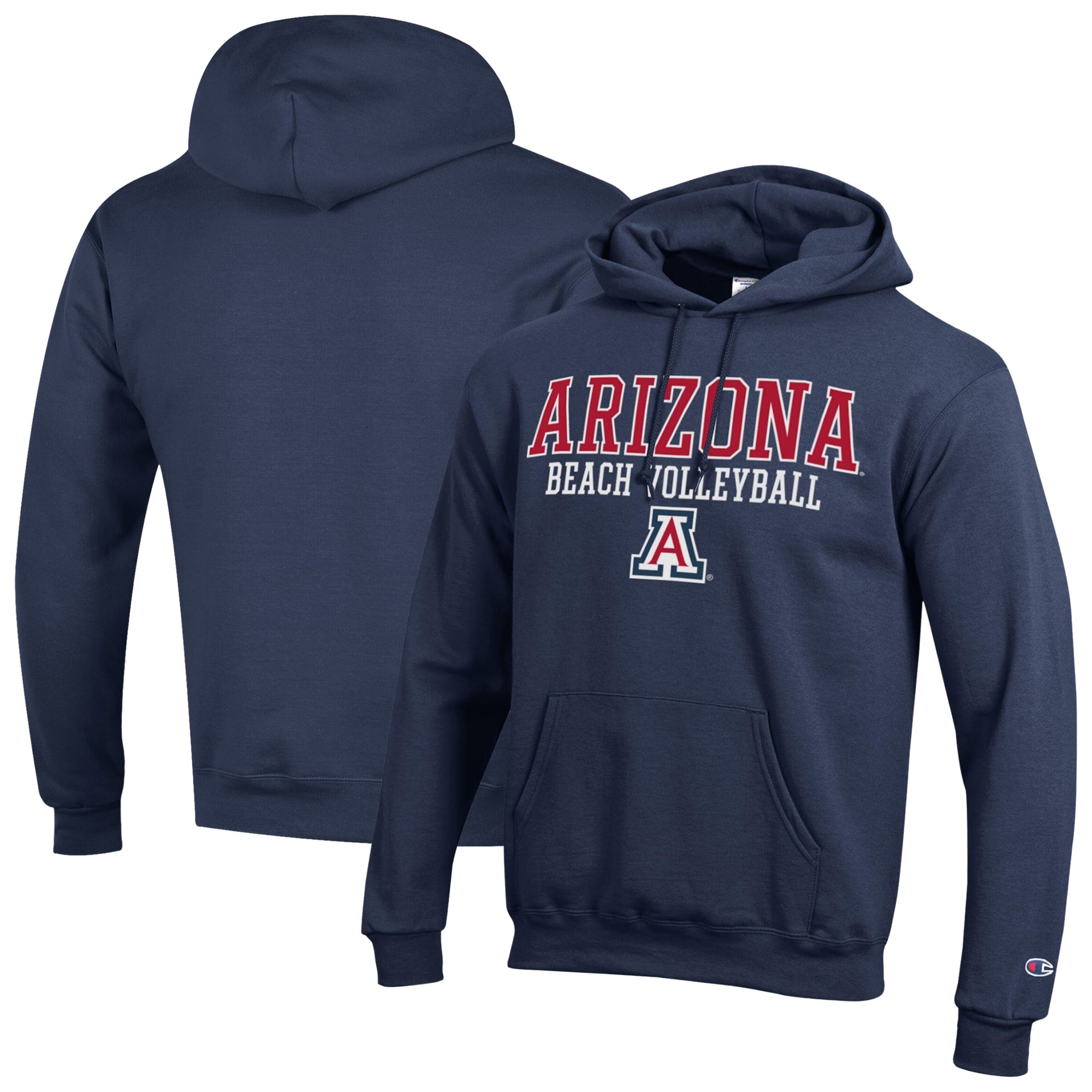 Men's Champion Navy Arizona Wildcats Beach Volleyball Eco Powerblend Hoodie