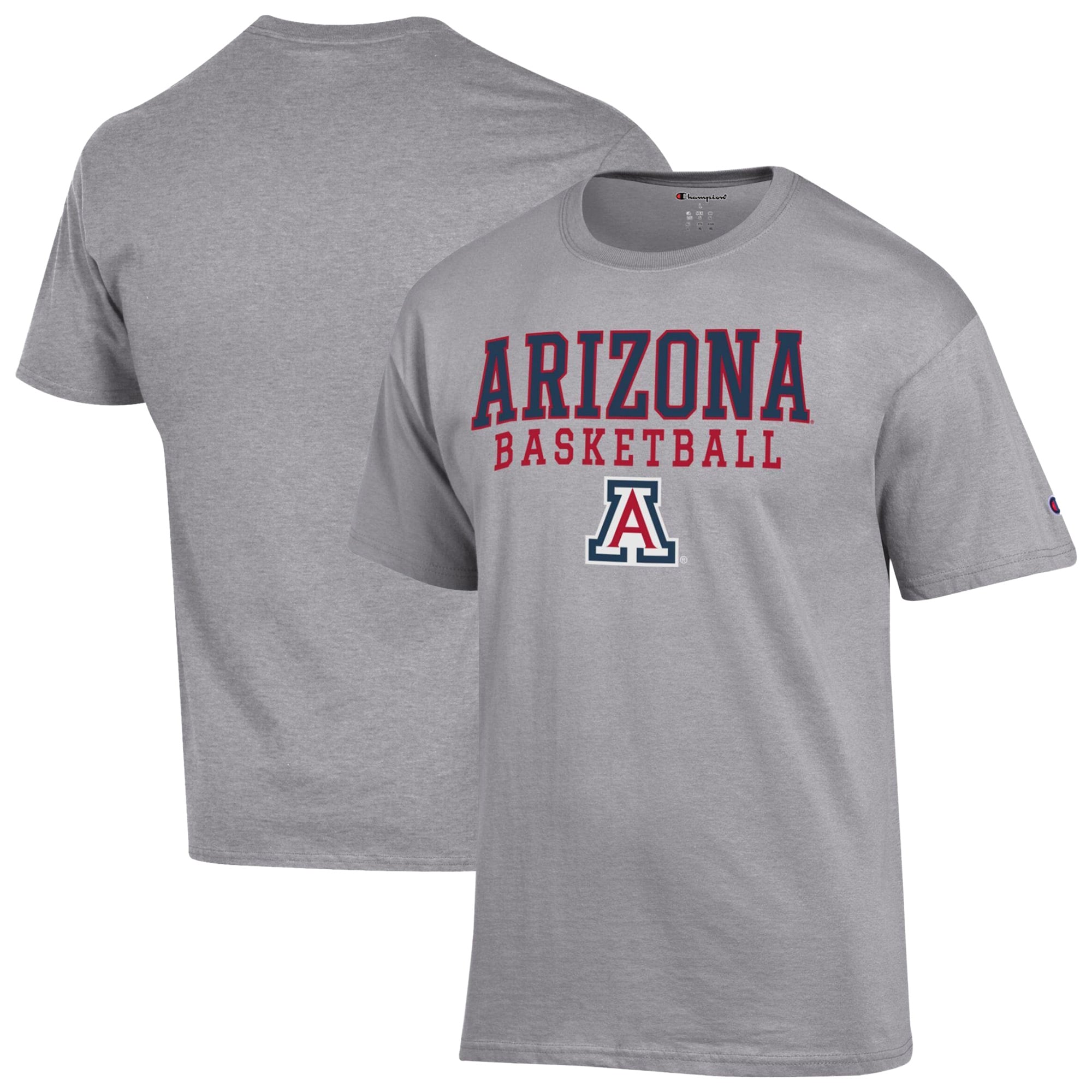 Men's Champion Gray Arizona Wildcats Basketball Jersey T-Shirt