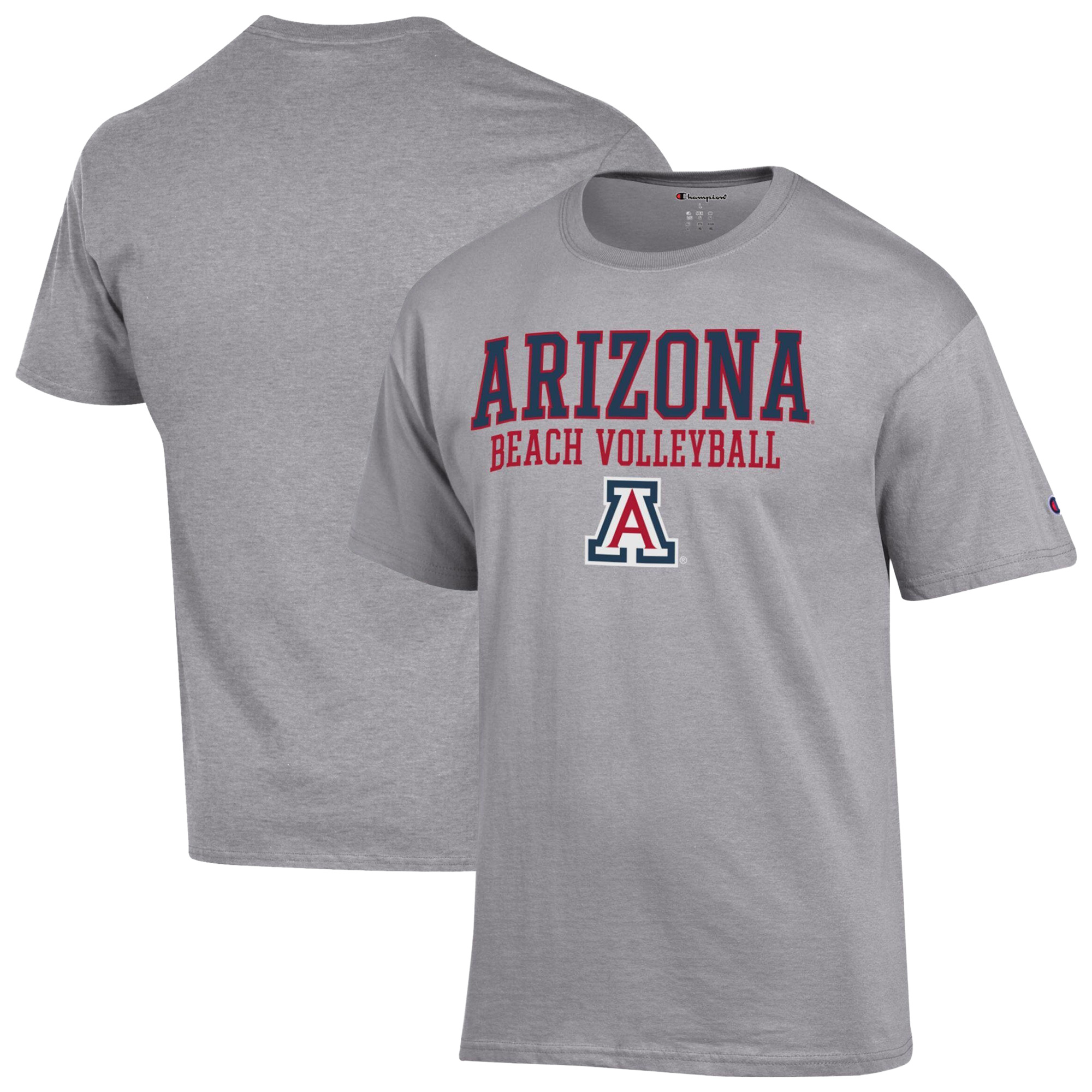 Men's Champion Gray Arizona Wildcats Beach Volleyball Jersey T-Shirt