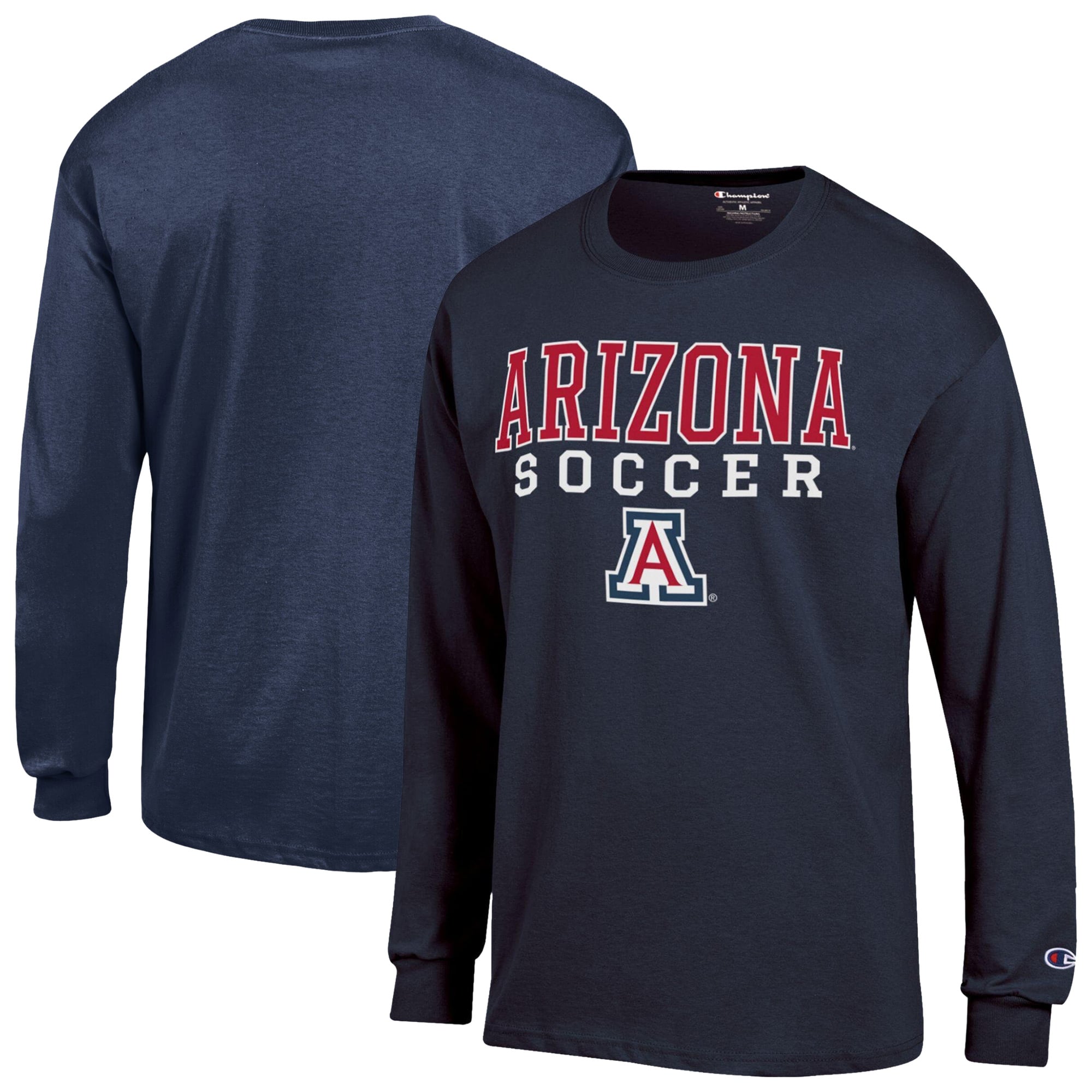 Men's Champion Navy Arizona Wildcats Soccer Long Sleeve Jersey T-Shirt
