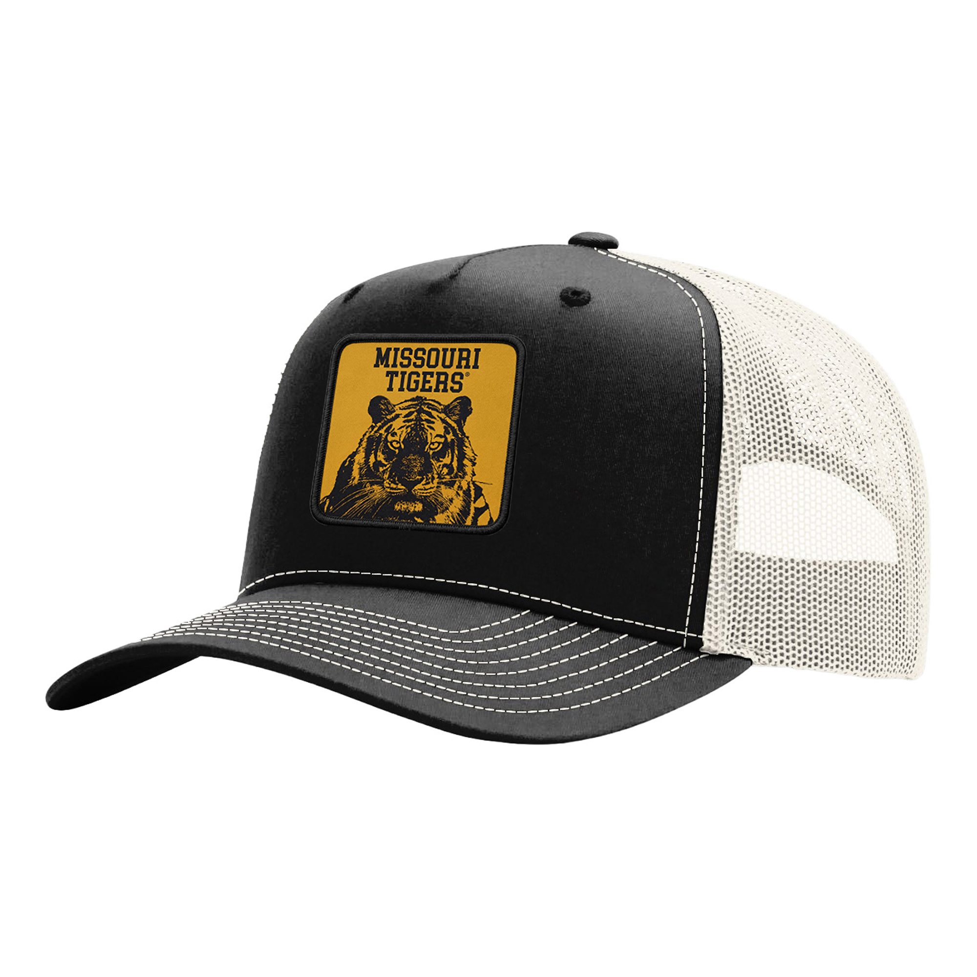 Unisex Uscape Apparel  Black Missouri Tigers Wild Side Patch Trucker Adjustable Hat
