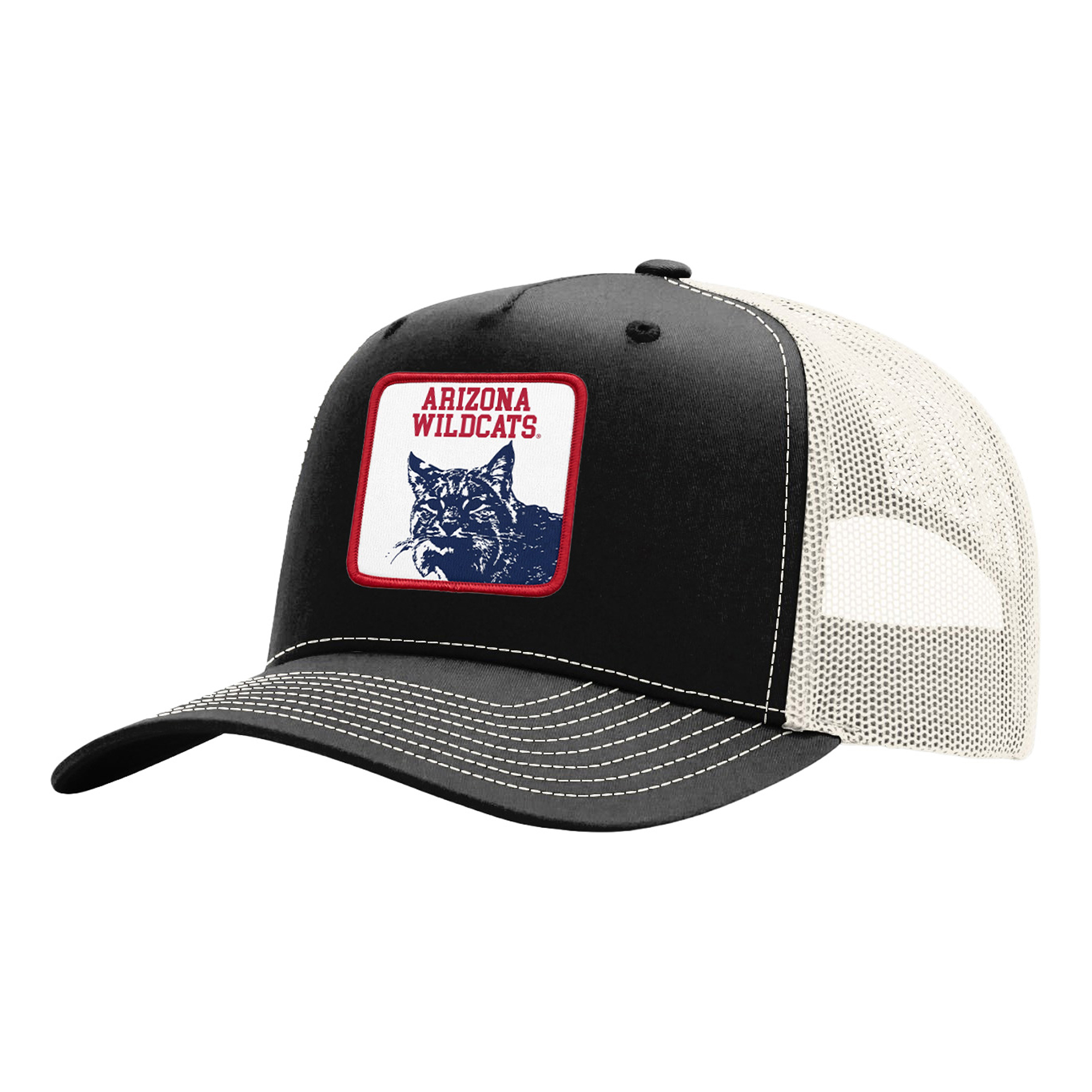 Unisex Uscape Apparel  Black Arizona Wildcats Wild Side Patch Trucker Adjustable Hat