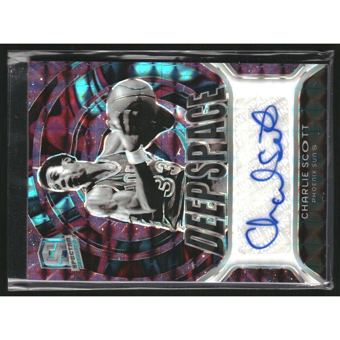 2023-24 Panini Spectra Deep Space Signatures Interstellar #14 Charlie Scott/75. rookie card picture
