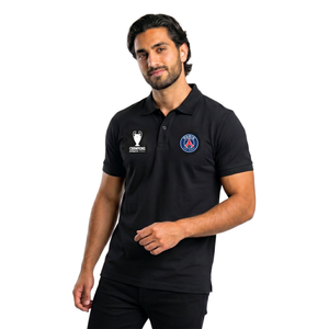 Polo PSG Champions d'Europe 2026 - Noir, vue 2