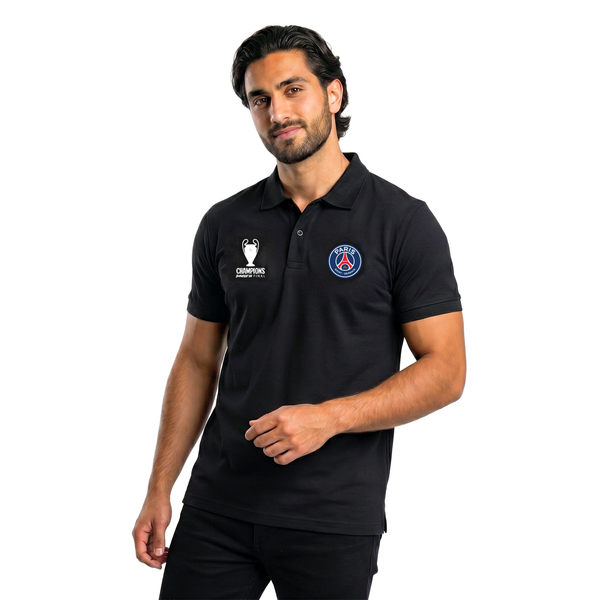 Polo PSG Champions d'Europe 2026 - Noir