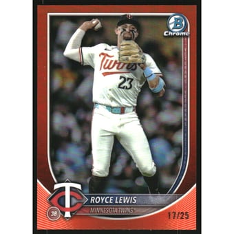 2025 Bowman Chrome Orange Refractors #97 Royce Lewis