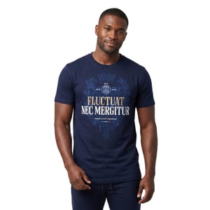 T-Shirt PSG Fluctuat Nec Mergitur - Bleu, vue 2