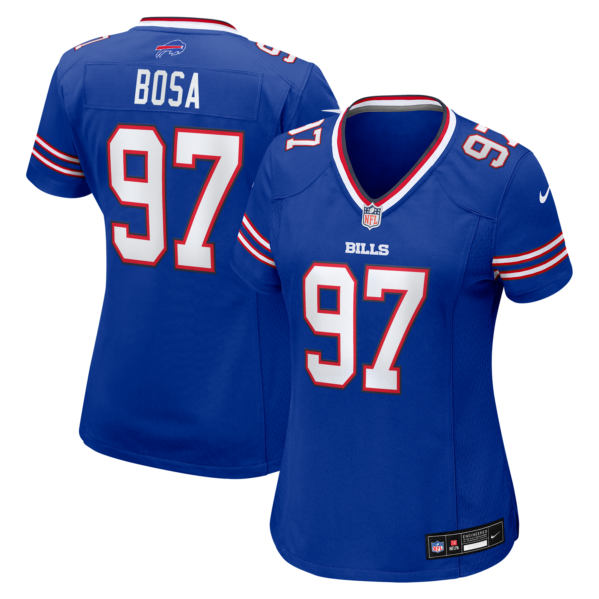 Camiseta Nike Game de la 1ª equipación del Buffalo Bills - Azul real -  James Cook - Mujer