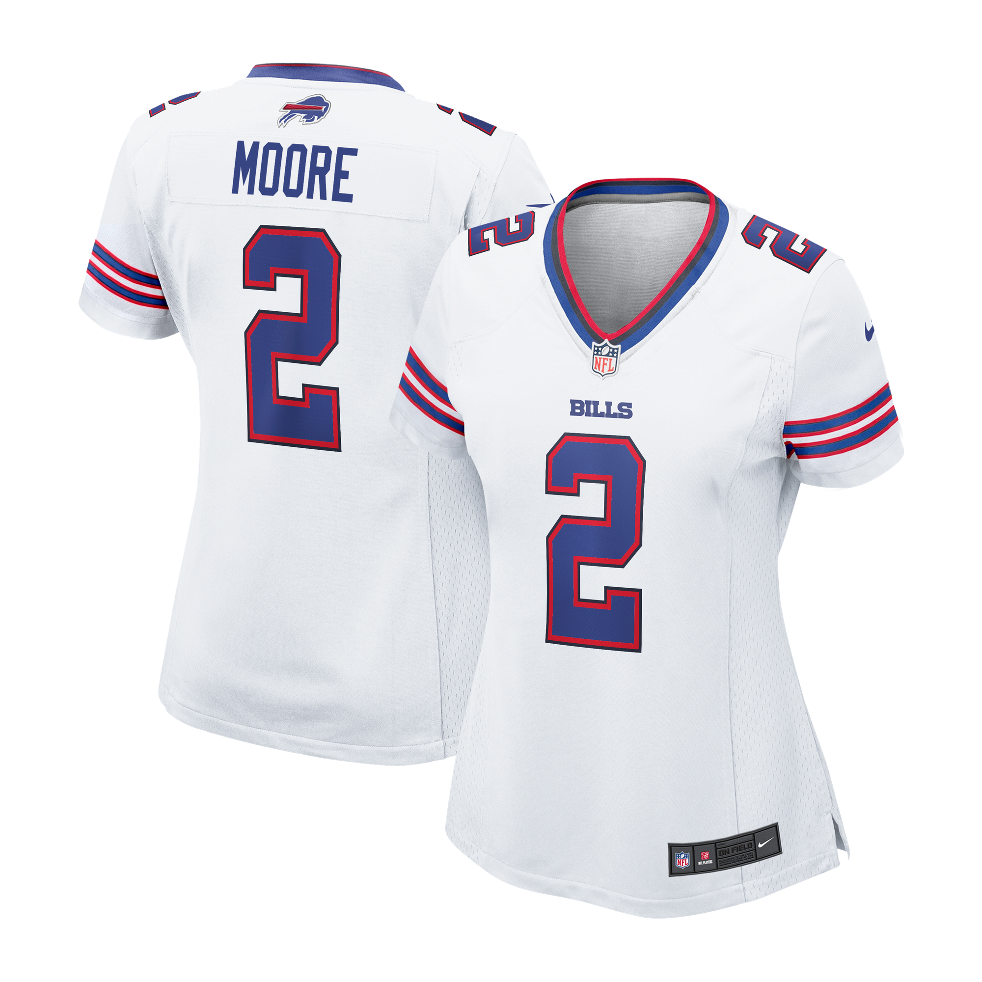 Maillot Nike des Buffalo Bills pour match à l'extérieur - D.J. Moore - Femme: retailer-supplied image