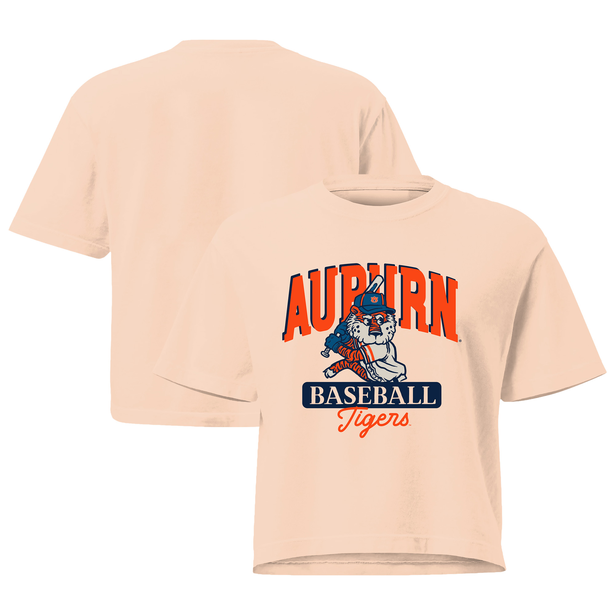 Women’s Orange Auburn Tigers Comfort Colors Baseball Mascot Cropped T-Shirt Women’s Orange Auburn Tigers Comfort Colors Baseball Mascot Cropped T-Shirt