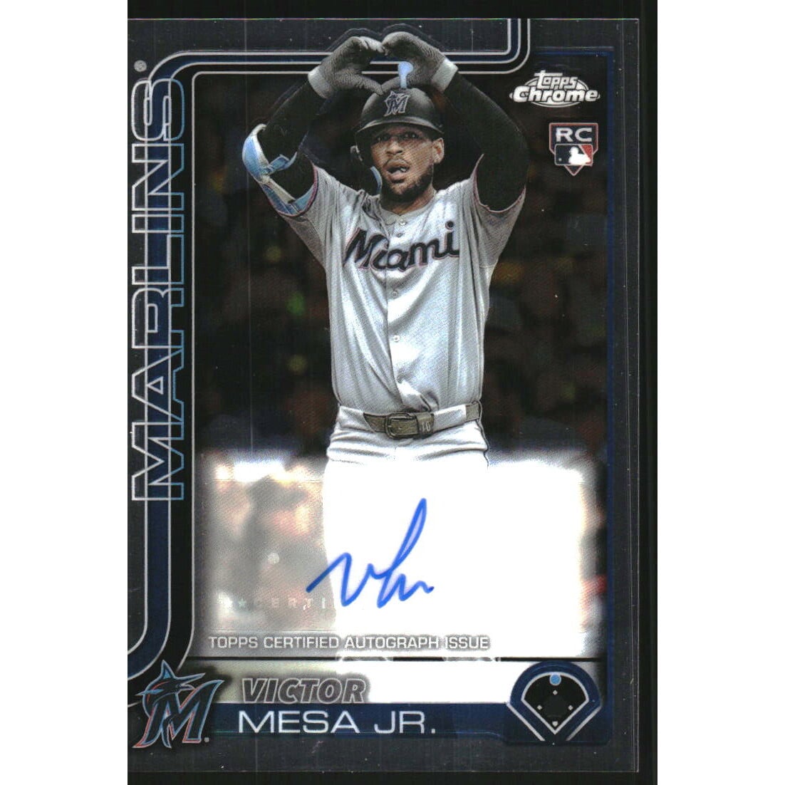 2025 Topps Chrome Update Autographs #ACVM Victor Mesa Jr.. rookie card picture